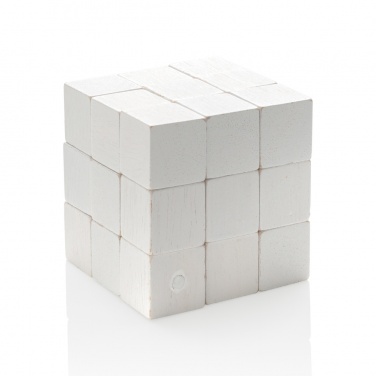 Logo trade promotional items image of: Wooden brain game in canvas pouch